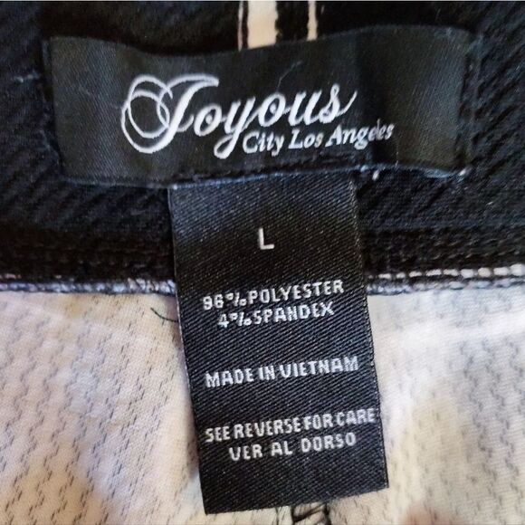 Y2K Joyous LA Black White Plaid Pull On High Waist Ankle Grunge Pants Large - Picture 9 of 12